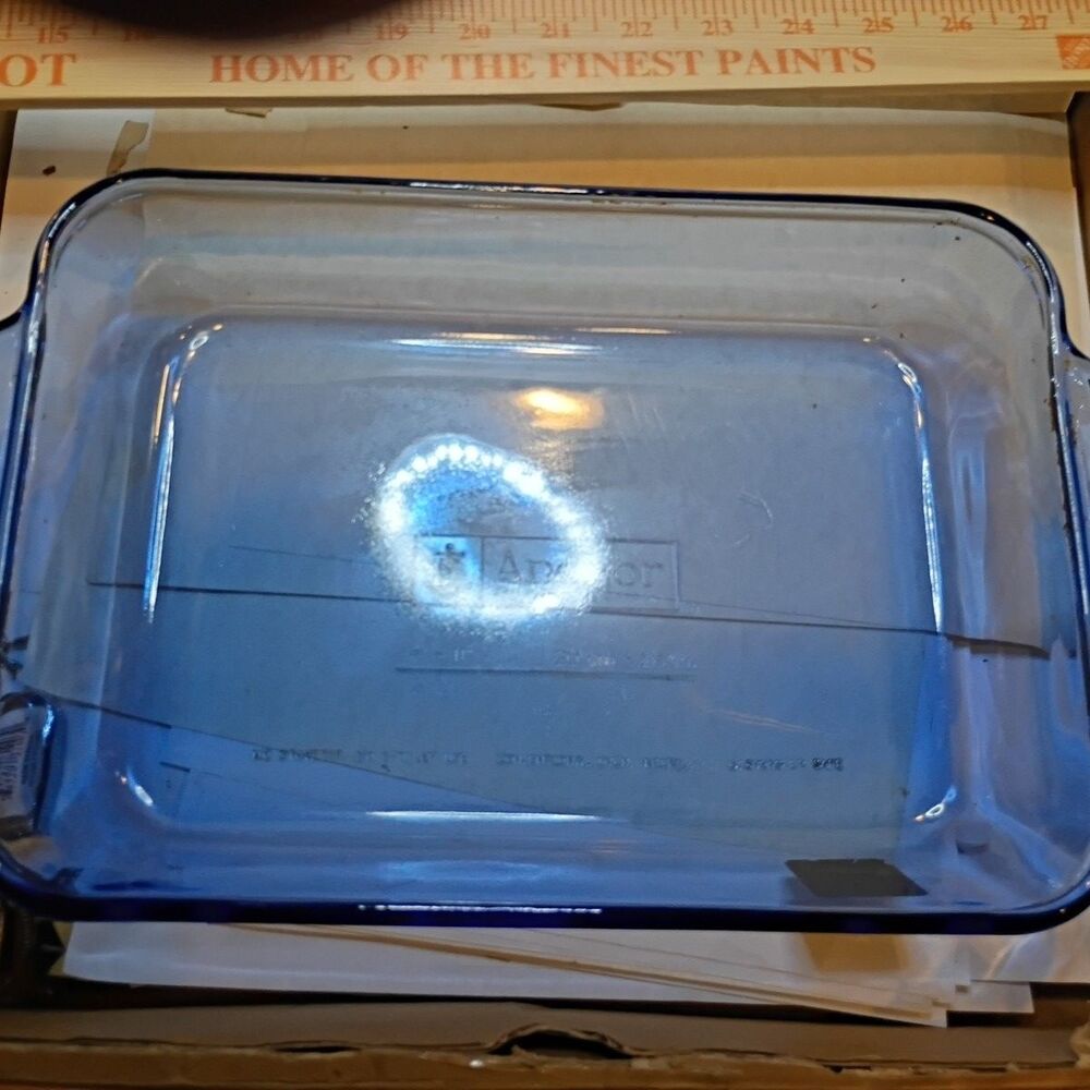 Anchor Hocking Cobalt Blue 2 QT Baking Dish Casserole Glass Pan 8 x 11”